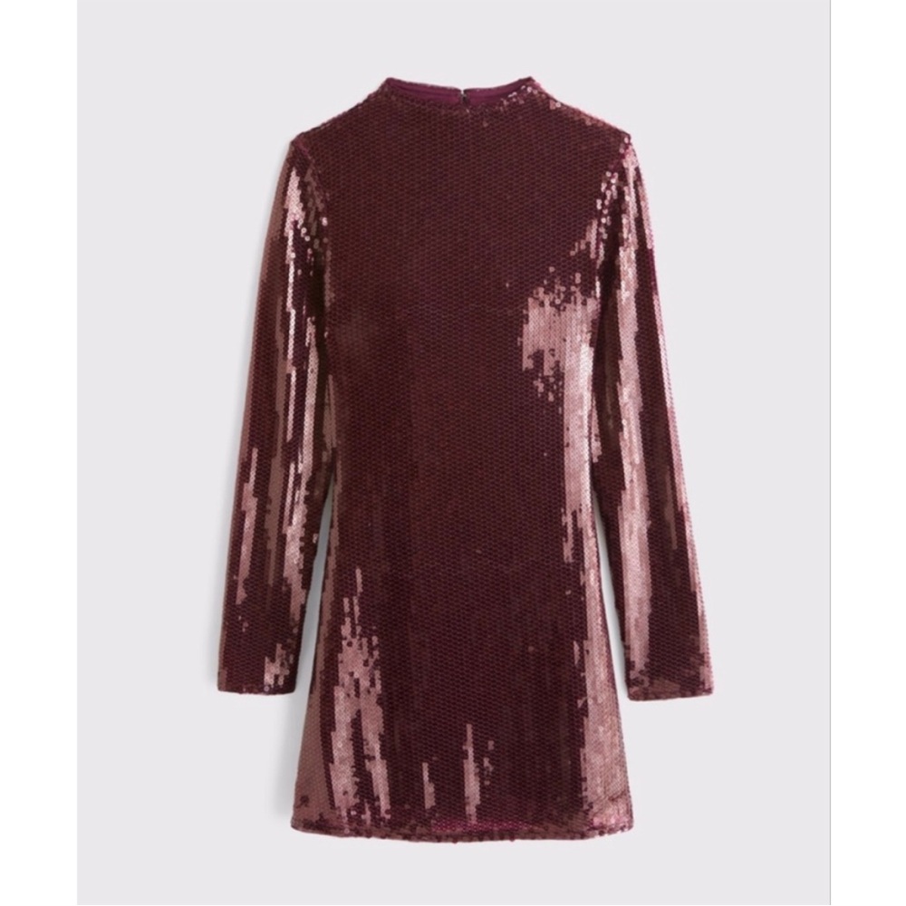 Abercrombie & Fitch Burgundy Sequin Mini Dress